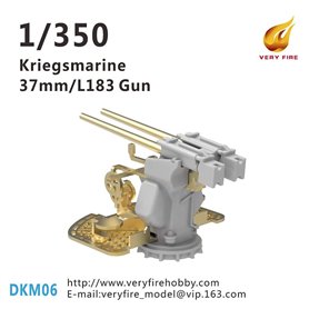 Very Fire DKM06 1/350 Kriegsmarine 37mm/L183 Gun (8 Sets)