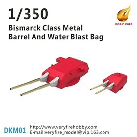 Very Fire DKM01 1/350 Bismarck Metal Barrel and Water Blast Bag