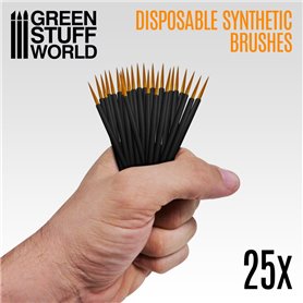 Disposable Synthetic Brushes 25x