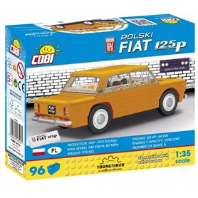 Cobi 24522 Cars Polski Fiat 125p 96 kl