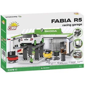 Cobi 24580 Cars Skoda Fabia R5 Racing Garage 525kl