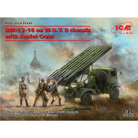 ICM 35592 BM-13-16 on W.O.T. 8 chassis with Soviet Crew