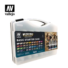 Vallejo 80260 Zestaw farb WIZKIDS - Walizka BASIC STARTER - 40 farb 8ml + pędzel