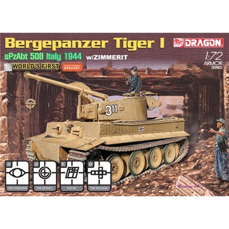 Dragon 1:72 BERGEPANZER TIGER I s.Pz.Abt.508 KITS