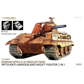 Modelcollect UA72178 Germany WWII E-50 Medium Tank with anti-armour and night fighter 2 in 1