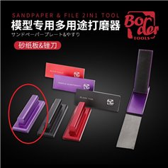 Border Model BD0097 Grinding Plate & Sandpaper 2in1 Tool - Fine Grit (Purple)
