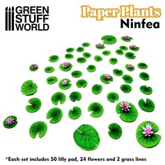Green Stuff World Roślinność wycięta z papieru PAPER PLANTS - NINFEA