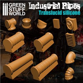Green Stuff World Silicone Molds - Industrial Pipes