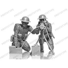 ICM 36646 WWII British Vickers MG Crew (Vickers MG & 2 figures)