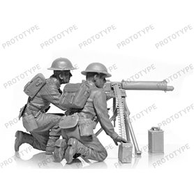 ICM 36646 WWII British Vickers MG Crew (Vickers MG & 2 figures)
