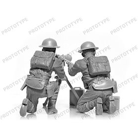 ICM 36646 WWII British Vickers MG Crew (Vickers MG & 2 figures)