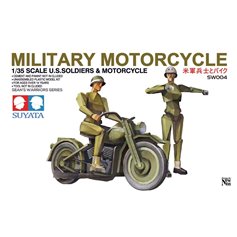 Suyata 1:35 MILITARY MOTORCYCLE - US SOLDIERS AND MOTORCYCLE 