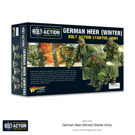 Bolt Action German Heer Winter Starter Army - Plastic & Metal Box