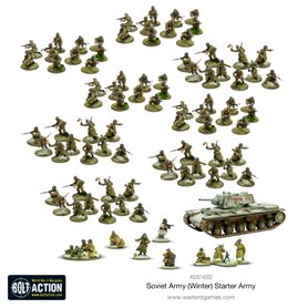 Bolt Action Soviet Army Winter Starter army - Plastic & Metal Box