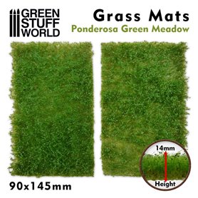 Green Stuff World Grass Mat Cutouts - Ponderosa Green Meadow 