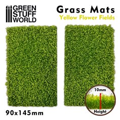 Green Stuff World Mata trawiasta GRASS MAT CUTOUTS - YELLOW FLOWER FIELDS