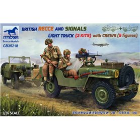 Bronco CB35218 British Recce and Signals Light Truck (2 kits) with Crews (5 figures)