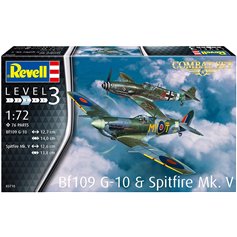 Revell 1:72 Messerschmitt Bf-109 G-10 + Supermarine Spitfire Mk.V - MODEL SET - z farbami