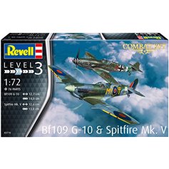 Revell 1:72 Messerschmitt Bf-109 G-10 + Supermarine Spitfire Mk.V - MODEL SET - w/paints 