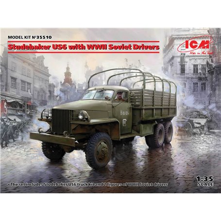 ICM 35510 Studebaker US6 with WWII Soviet Drivers