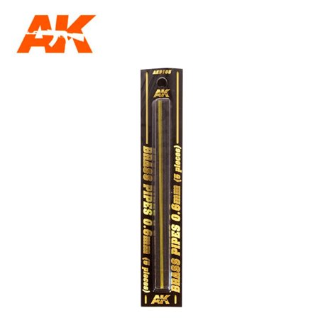 AK Interactive 9105 Rurki z mosiądzu BRASS PIPES 0.6mm - 5szt.