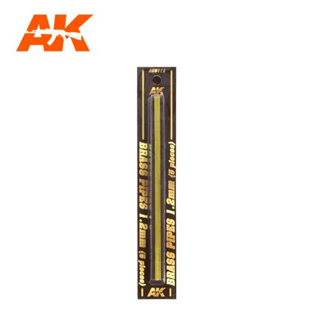 AK Interactive 9111 Rurki z mosiądzu BRASS PIPES 1.2mm - 5szt.