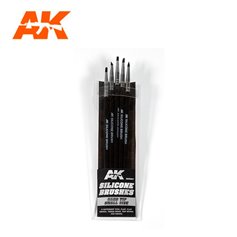 AK Interactive AK-9087 SET OF 5 SILICONE BRUSHES HARD TIP SMALL