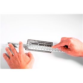 Metallic Multi Scale Triangular Ruler