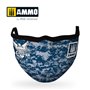 Navy Blue Camo AMMO Face Mask
