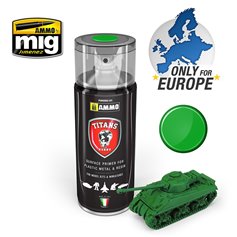 Ammo of MIG Podkład w sprayu TITANS HOBBY - EMERALD GREEN MATT PRIMER - 400ml