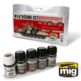Ammo of MIG Zestaw farb Modern Russian Vehicles Weathering Set