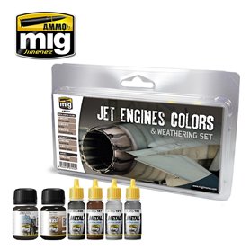 Ammo of MIG Zestaw JET ENGINES COLORS AND WEATHERING SET