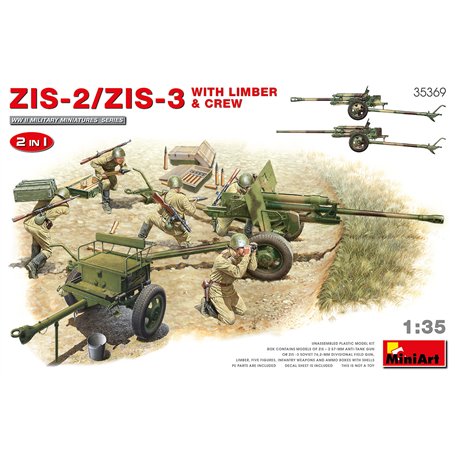 Mini Art 35369 ZIS-2/ZIS-3 With Limber & Crew 2 in 1