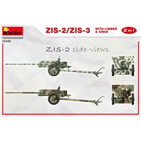 Mini Art 1:35 ZIS-2/ZIS-3 - WITH LIMBER AND CREW - 2IN1