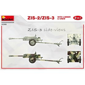Mini Art 1:35 ZIS-2/ZIS-3 - WITH LIMBER AND CREW - 2IN1