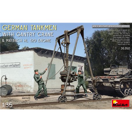 Mini Art 35350 German Tankmen With Gantry Crane & Maybach HL 120 Engine