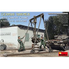 Mini Art 1:35 GERMAN TANKMEN WITH GANTRY CRANE AND MAYBACH HL 200 ENGINE