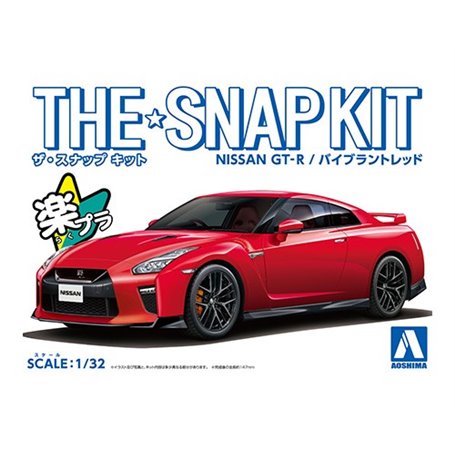 Aoshima 05825 1/32 SNAPKIT Nissan GT-R Red