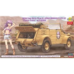 Hasegawa WILD EGG GIRLS 02 Pkw.K1 Kubelwagen Type 82 - CLAIRE FROST W/FIGURE
