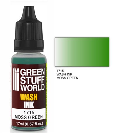 Green Stuff World WASH INK - MOSS GREEN - 17ml