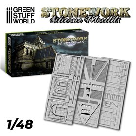 Green Stuff World STONEWORKS Silicone mould - 1/48 (30mm)