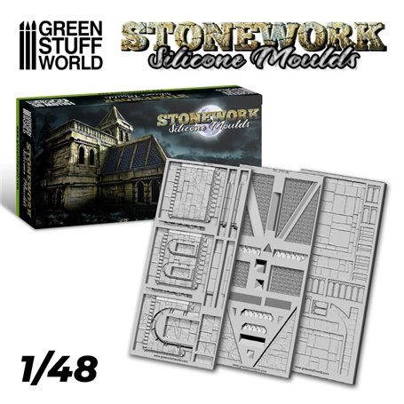 Green Stuff World STONEWORKS Silicone mould - 1/48 (30mm)