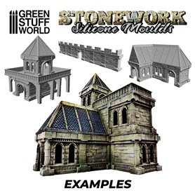 Green Stuff World STONEWORKS Silicone mould - 1/48 (30mm)