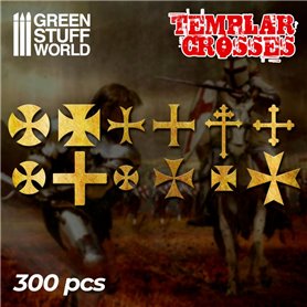 Green Stuff World TEMPLAR CROSSES - 300 symbols