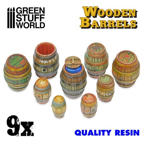 Green Stuff World Wooden Barrels Resin set