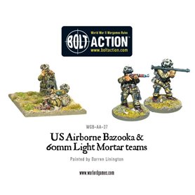Bolt Action US Airborne Bazooka and 60mm light mortar teams