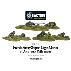 Bolt Action French Army Sniper, Light Mortar & AT Rifle Teams
