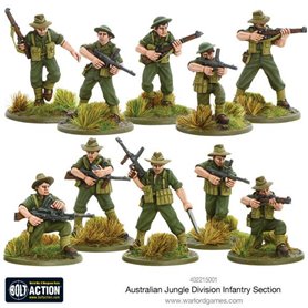 Bolt Action Australian Jungle Division infantry section (Pacific)