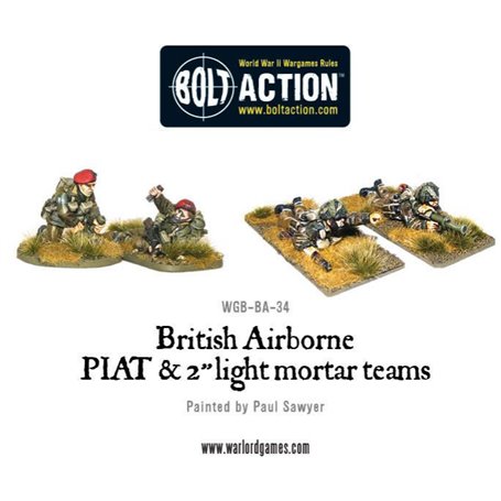 Bolt Action British Airborne PIAT and Light Mortar teams