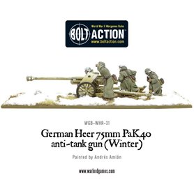 Bolt Action German Heer 75mm Pak 40 anti-tank gun (Winter)